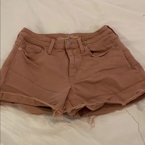 Blush jean shorts